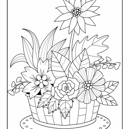 Detail Gambar Untuk Mewarnai Bunga Nomer 2