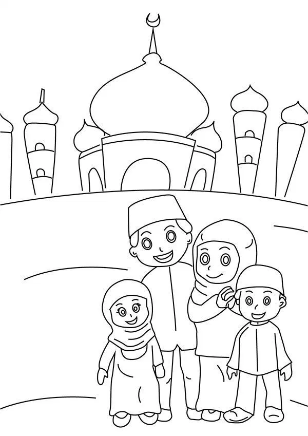 Detail Gambar Untuk Mewarnai Masjid Nomer 7