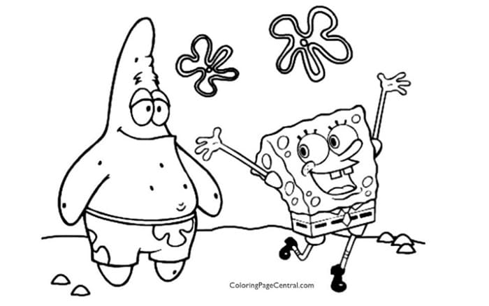 Detail Gambar Untuk Mewarnai Spongebob Nomer 29