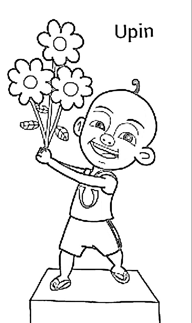 Detail Gambar Upin Ipin Hitam Putih Nomer 58