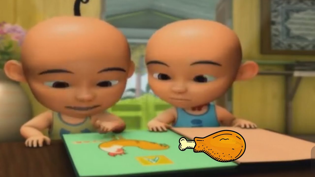 Detail Gambar Upin Ipin Makan Ayam Goreng Nomer 24