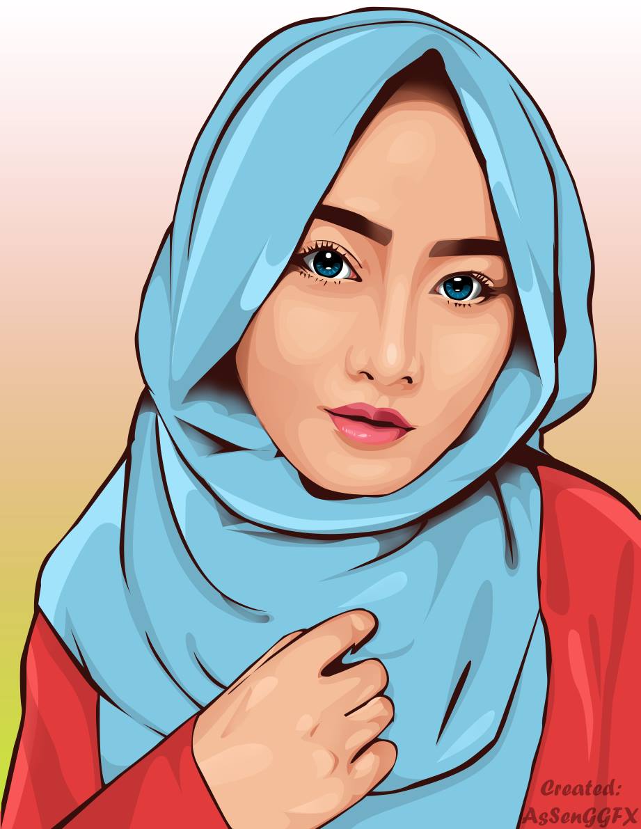 Detail Gambar Vector Kerudung Nomer 18