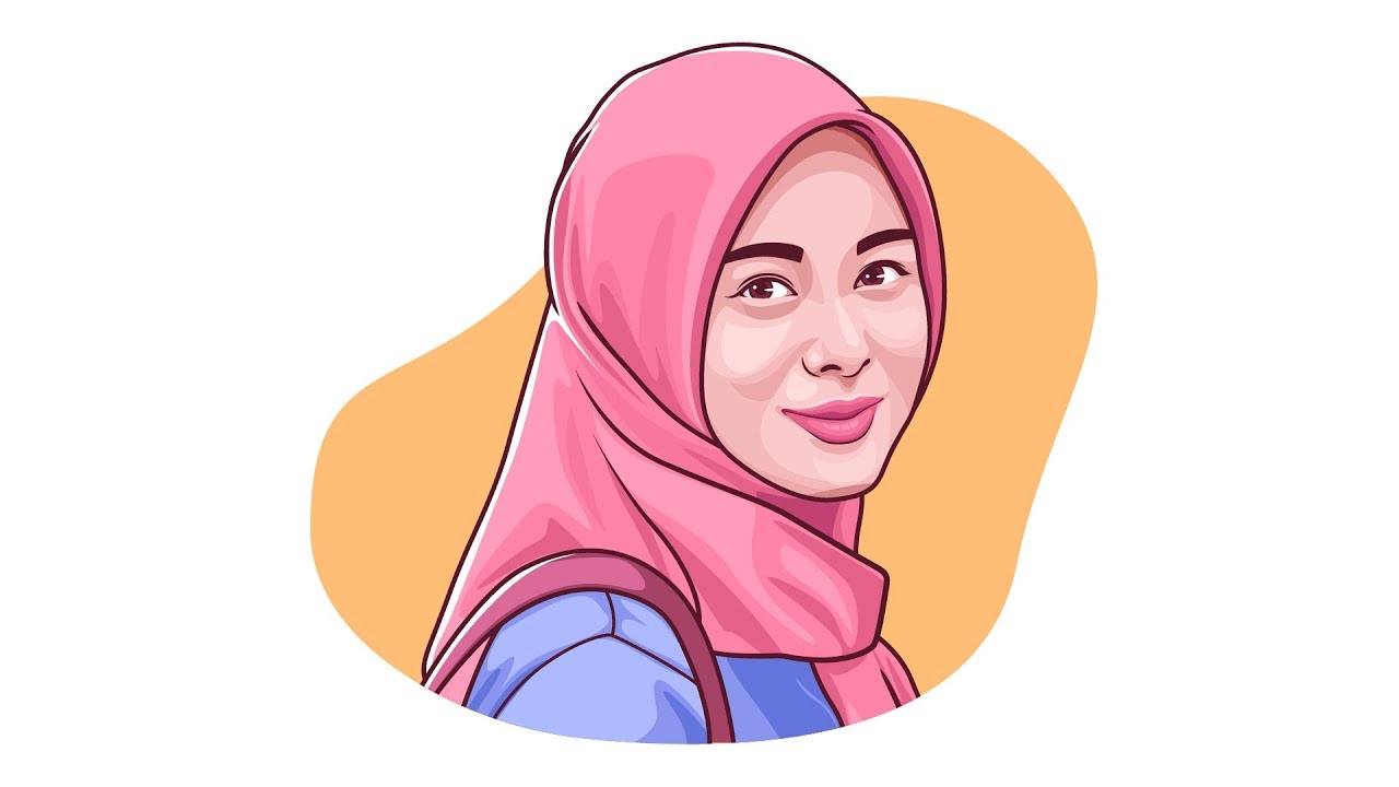 Detail Gambar Vector Kerudung Nomer 56