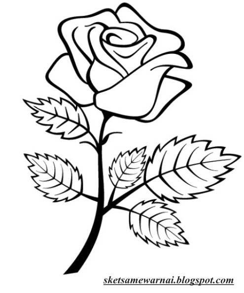 Gambar Vignet Bunga Mawar - KibrisPDR