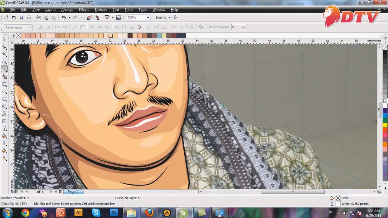 Gambar Wajah Dengan Corel - KibrisPDR