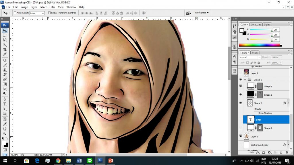 Detail Gambar Wajah Vector Dengan Photoshop Nomer 12