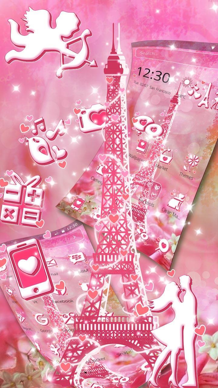 Detail Gambar Wallpaper Paris Warna Pink Nomer 16