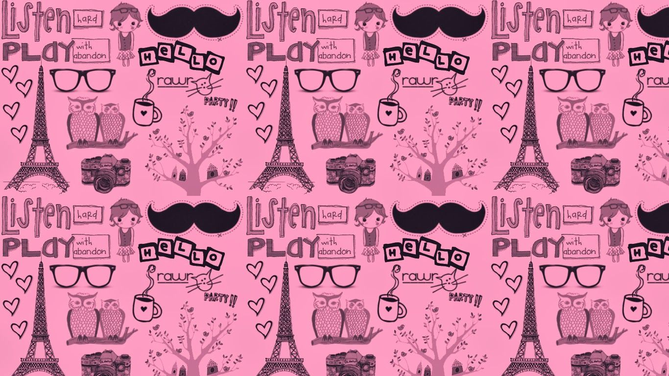 Detail Gambar Wallpaper Paris Warna Pink Nomer 23