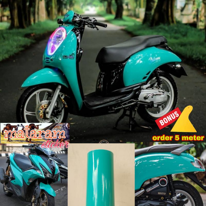 Detail Gambar Wana Biru Toska Motor Nomer 18