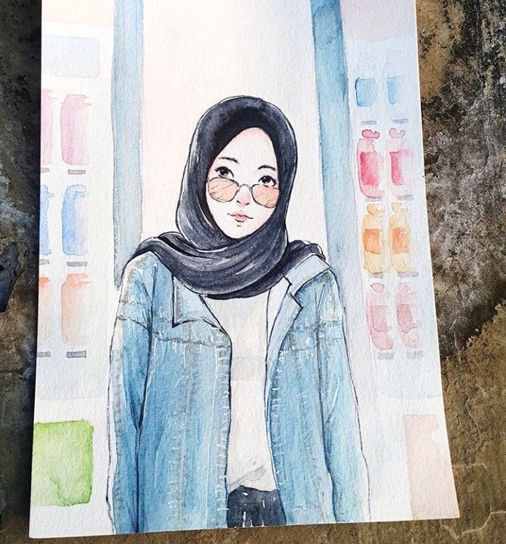 Detail Gambar Wanita Muslim Pakai Pensil Nomer 5