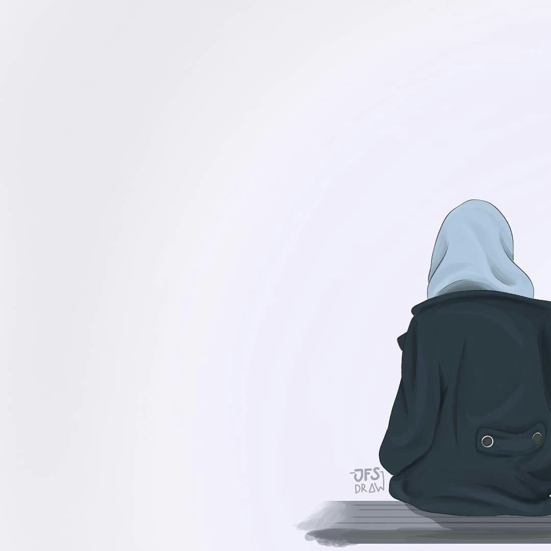 Detail Gambar Wanita Muslimah Merenung Nomer 3