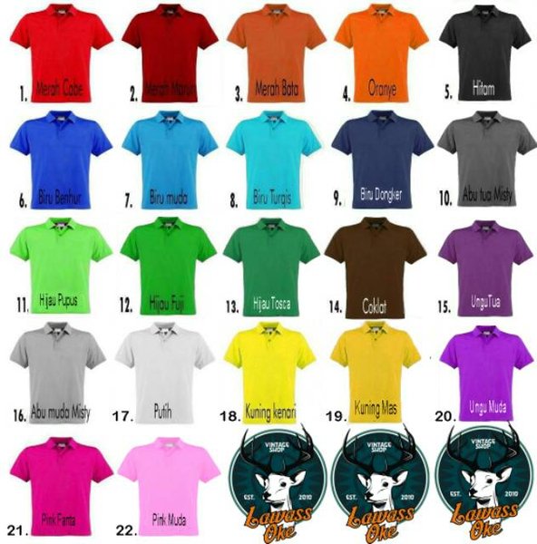 Detail Gambar Warna Baju Kaos Keren Nomer 2