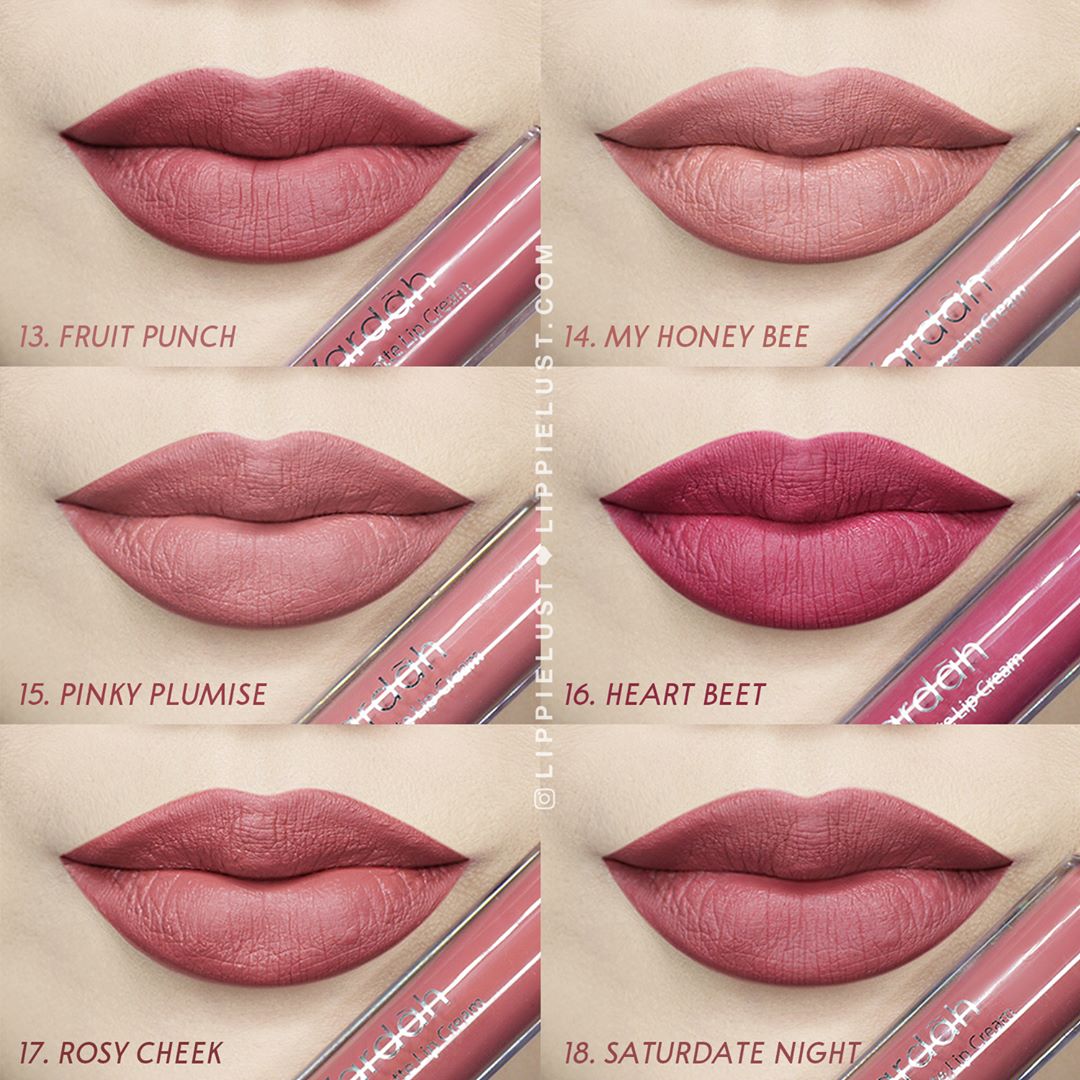 Detail Gambar Warna Lipstik Wardah Lip Cream Nomer 18