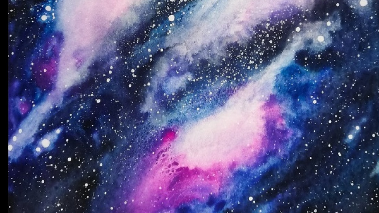 Detail Gambar Watercolor Galaxy Nomer 19