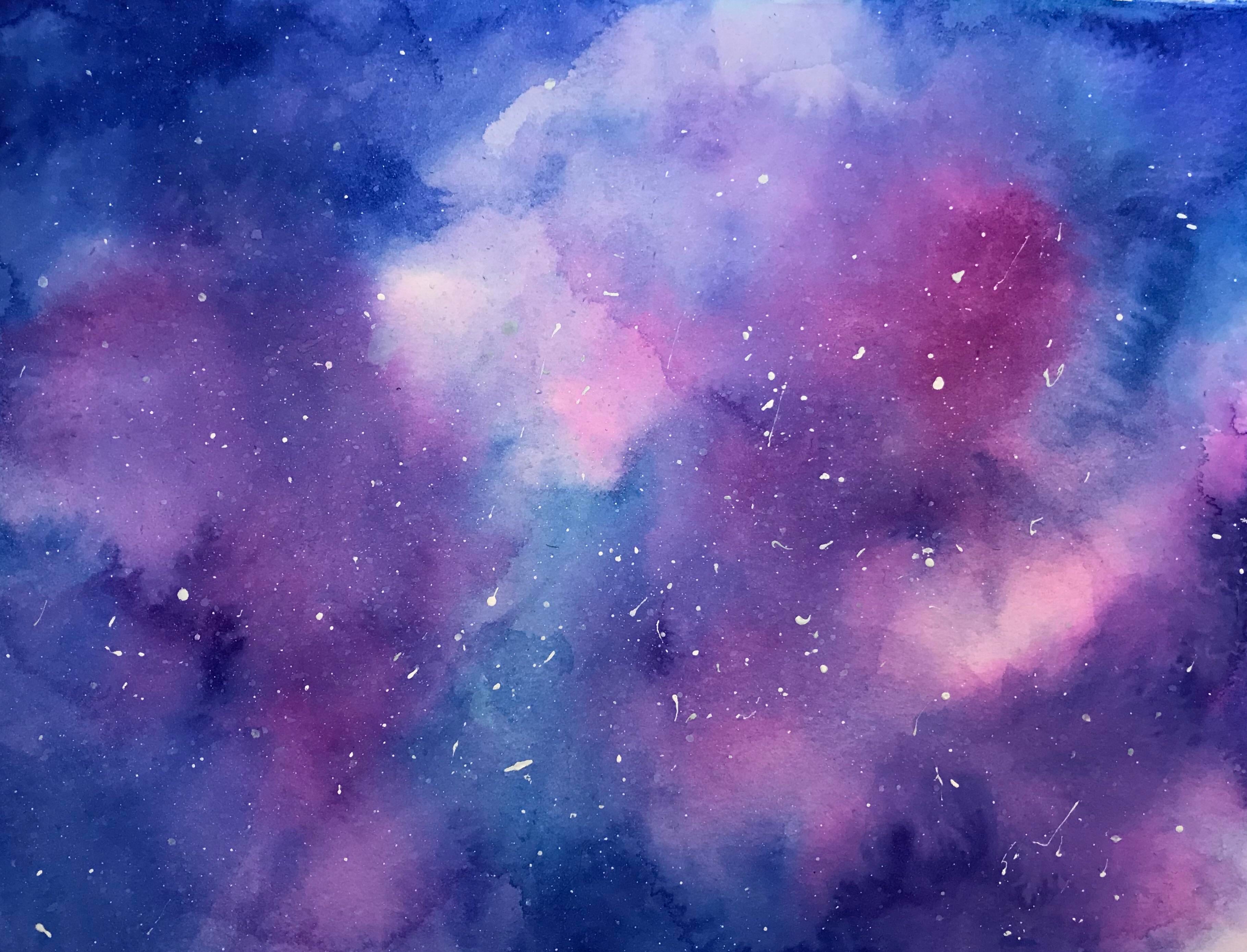 Detail Gambar Watercolor Galaxy Nomer 3