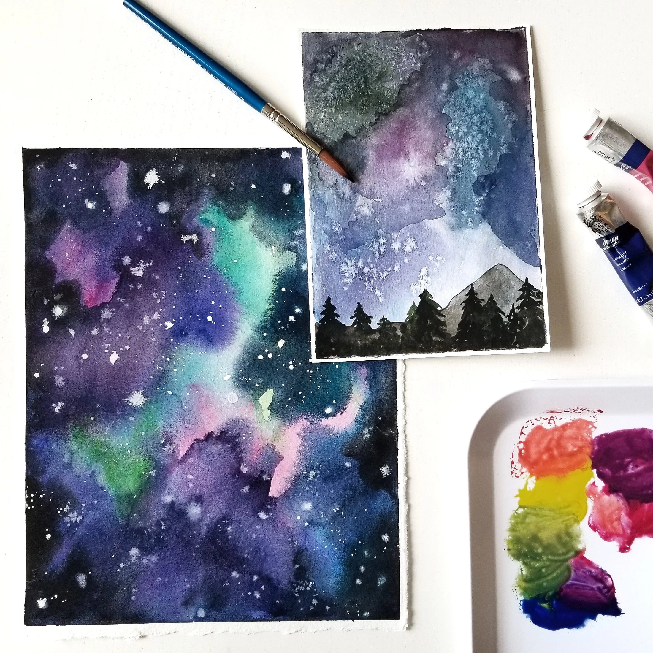 Detail Gambar Watercolor Galaxy Nomer 30