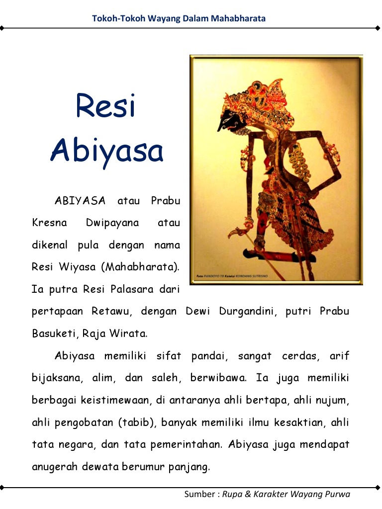 Detail Gambar Wayang Abiyasa Nomer 46
