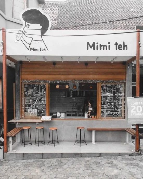 Detail Desain Cafe Mini Pinggir Jalan Nomer 4