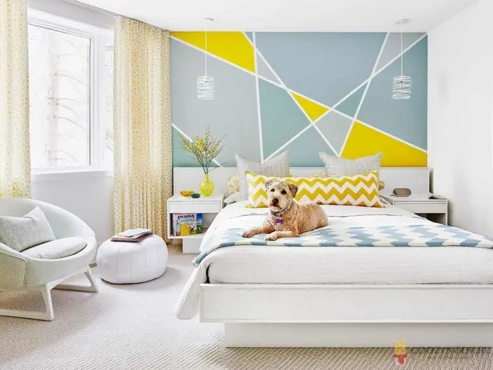Detail Desain Cat Kamar Abstrak Nomer 4