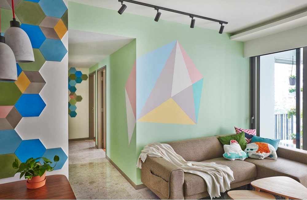 Detail Desain Cat Kamar Abstrak Nomer 40