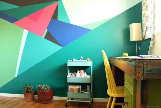 Detail Desain Cat Kamar Abstrak Nomer 41