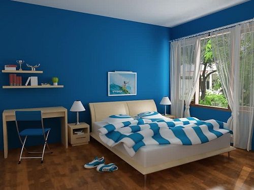 Detail Desain Cat Kamar Warna Biru Nomer 6