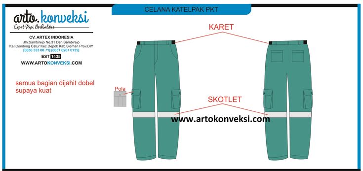 Detail Desain Celana Panjang Nomer 29