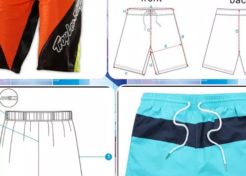 Detail Desain Celana Pendek Nomer 15