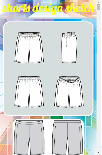 Detail Desain Celana Pendek Nomer 9