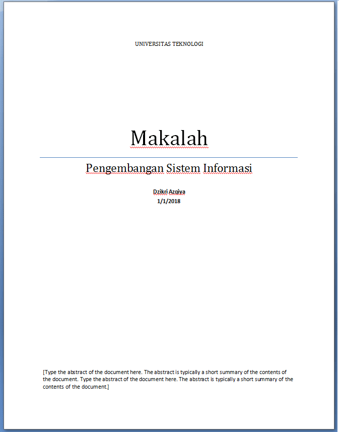 Detail Desain Cover Makalah Keren Nomer 42