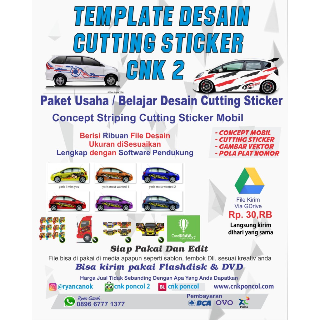 Detail Desain Cutting Sticker Nomer 43