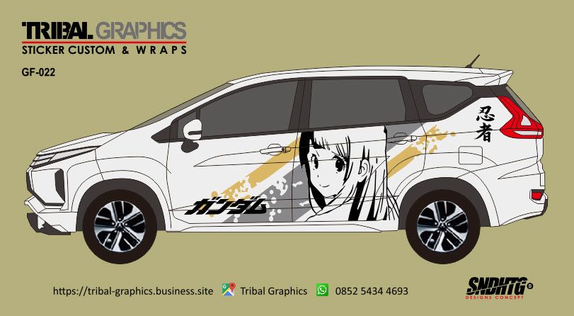 Detail Desain Cutting Sticker Mobil Nomer 8