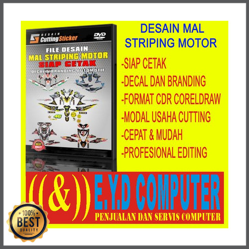 Detail Desain Cutting Sticker Motor Nomer 27