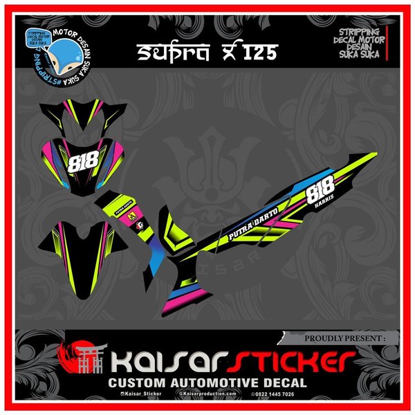 Detail Desain Cutting Sticker Motor Supra X 125 Nomer 21