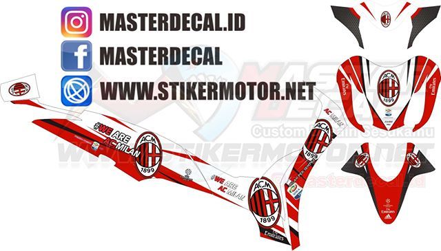 Detail Desain Cutting Sticker Motor Supra X 125 Nomer 31