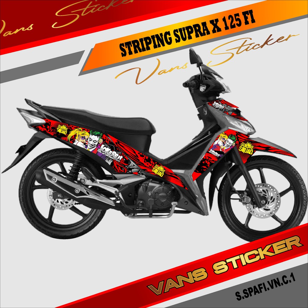 Detail Desain Cutting Sticker Motor Supra X 125 Nomer 5