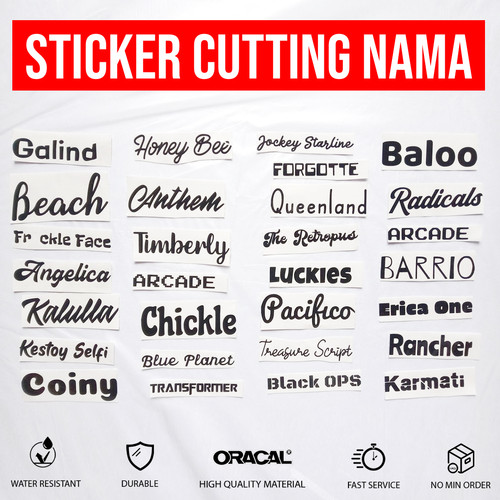 Detail Desain Cutting Sticker Nama Nomer 3