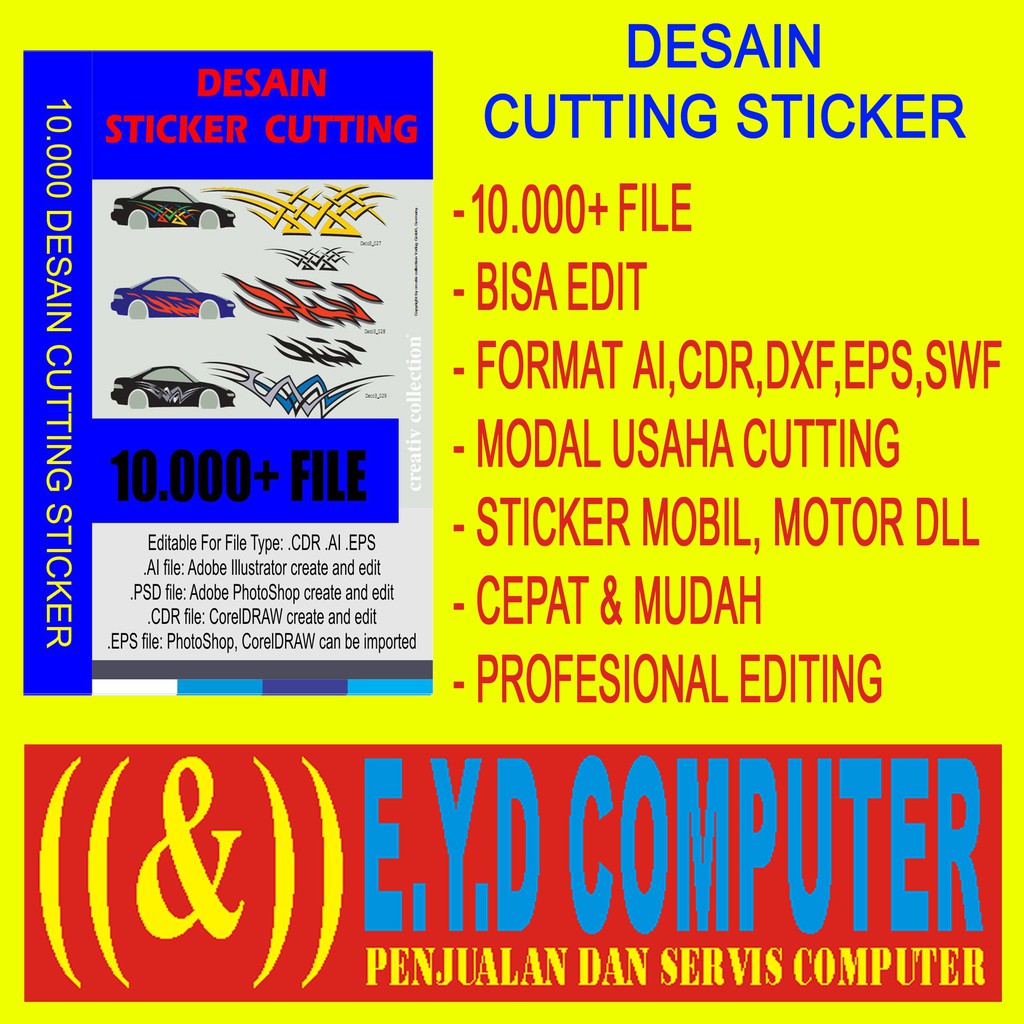 Detail Desain Cutting Sticker Nama Nomer 46