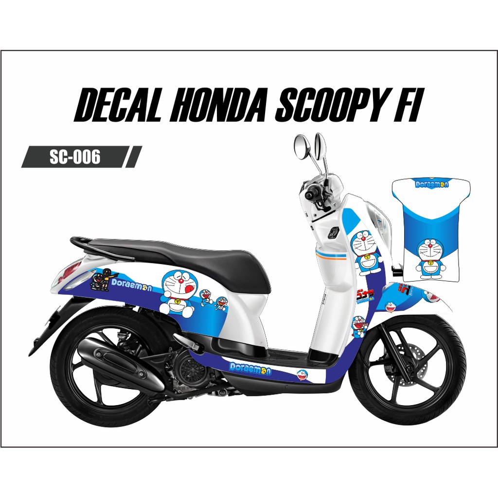 Detail Desain Cutting Sticker Scoopy Fi Nomer 22