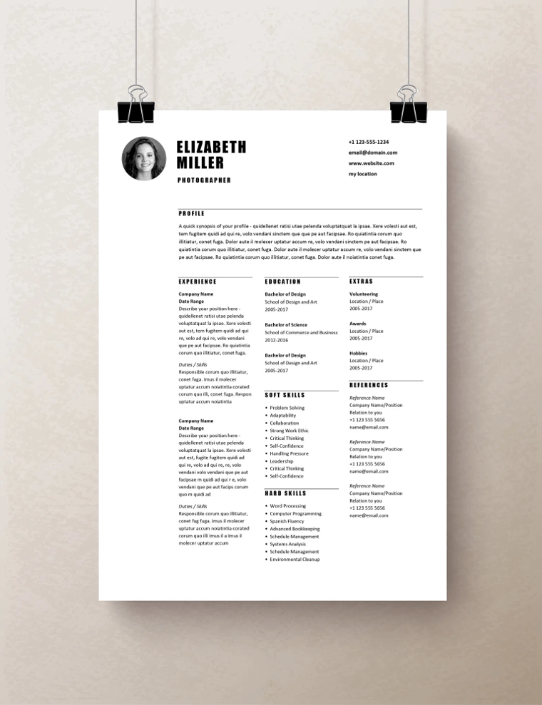 Detail Desain Cv Simple Nomer 11