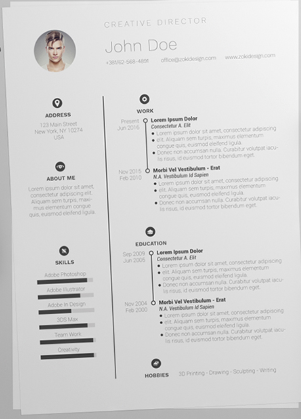 Detail Desain Cv Simple Nomer 17