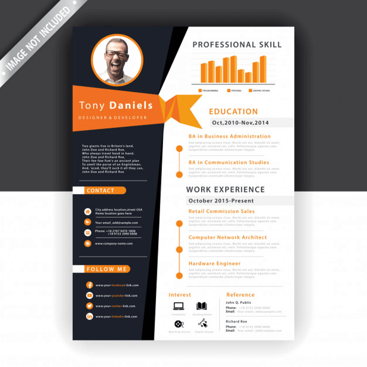 Detail Desain Cv Simple Nomer 32