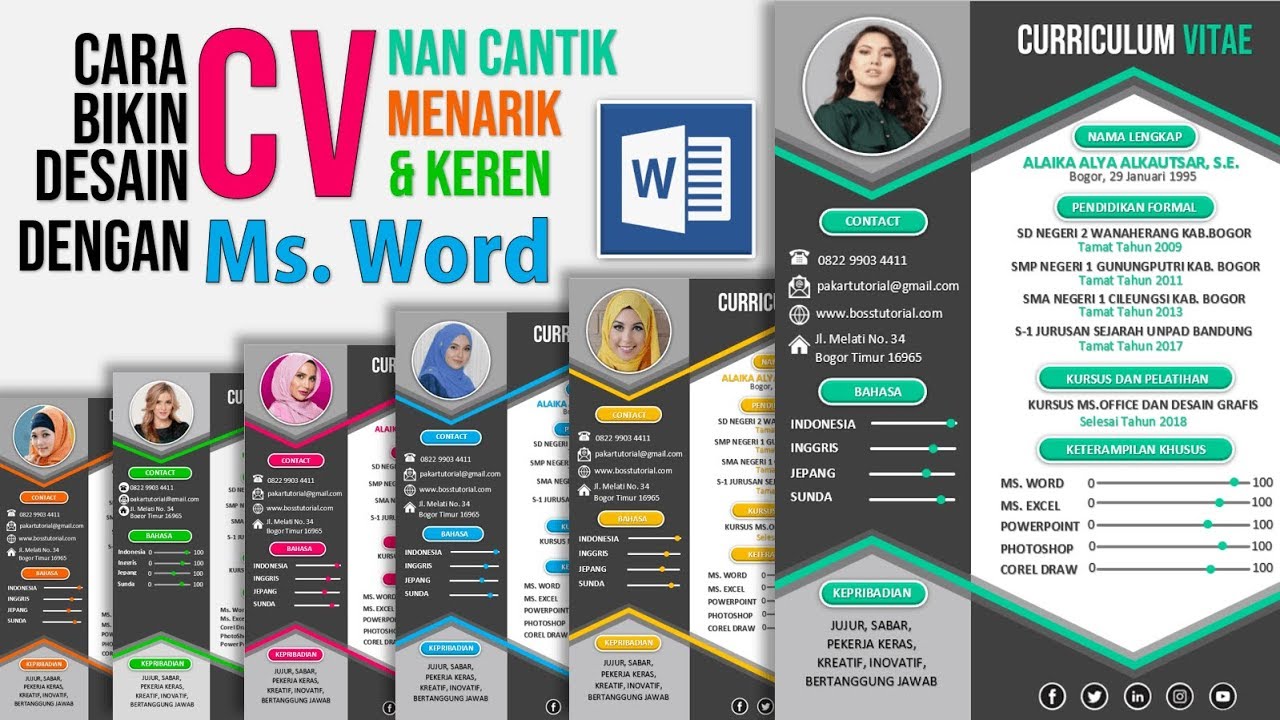 Detail Desain Cv Yang Menarik Nomer 27