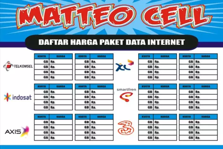 Detail Desain Daftar Harga Pulsa Nomer 21