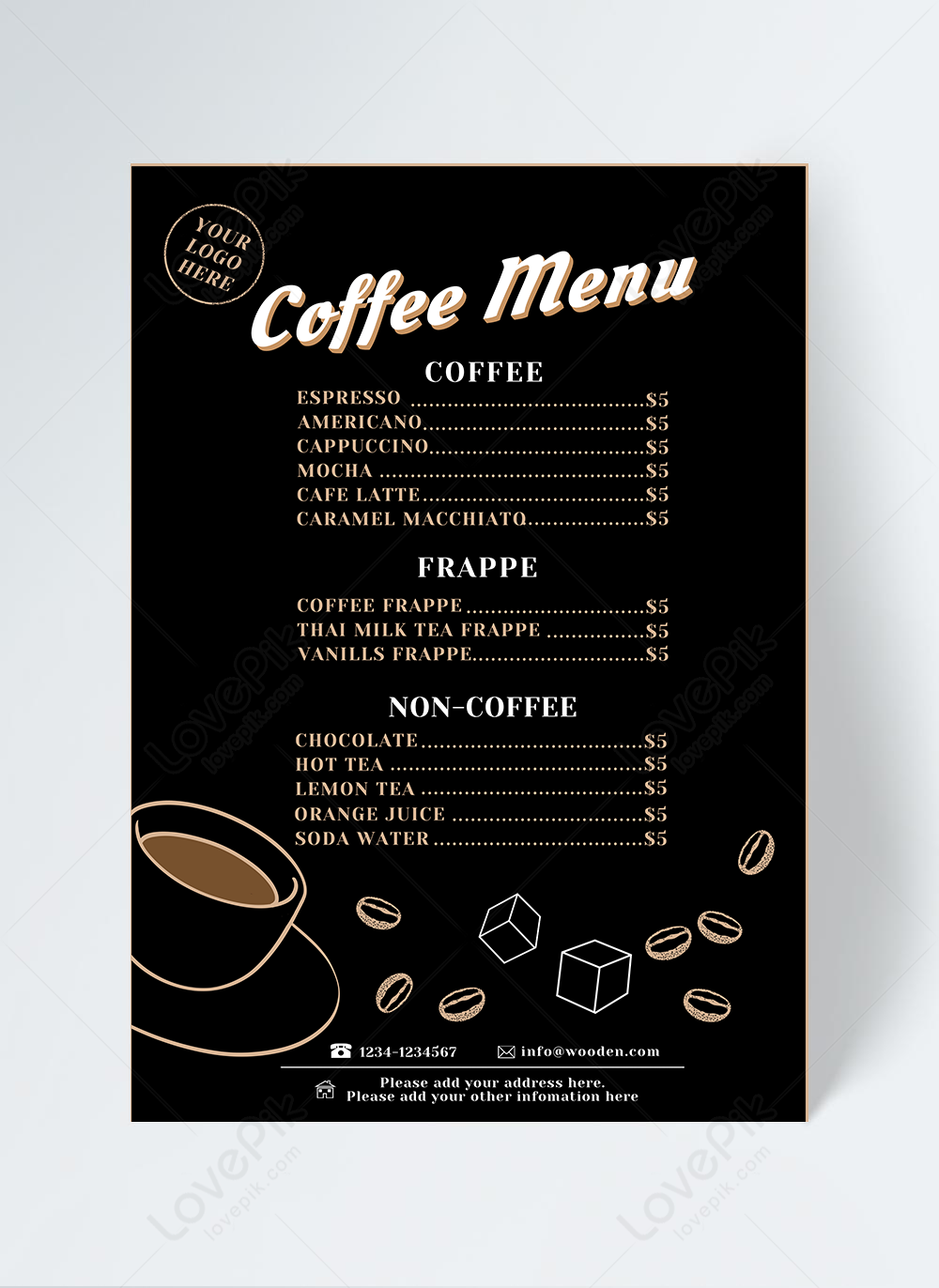Detail Desain Daftar Menu Cafe Nomer 4
