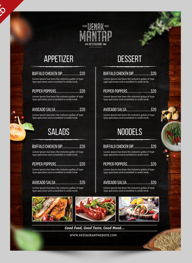 Detail Desain Daftar Menu Cafe Nomer 28