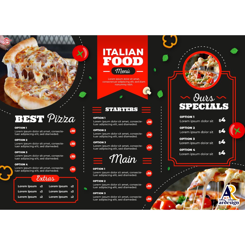 Detail Desain Daftar Menu Keren Nomer 3