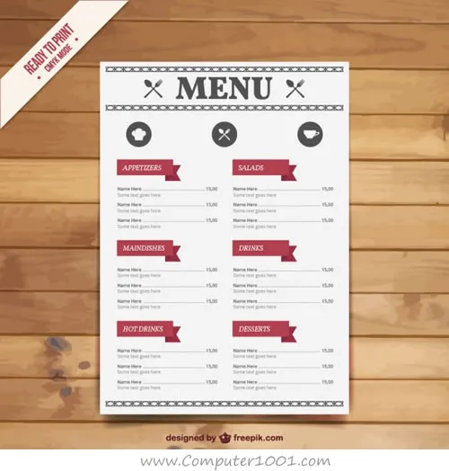 Detail Desain Daftar Menu Kosong Nomer 50