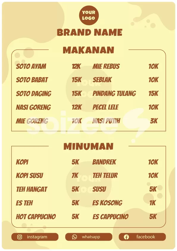 Detail Desain Daftar Menu Kosong Nomer 51
