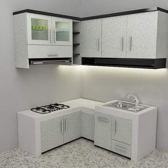 Detail Desain Dapur Kecil Bentuk L Nomer 28